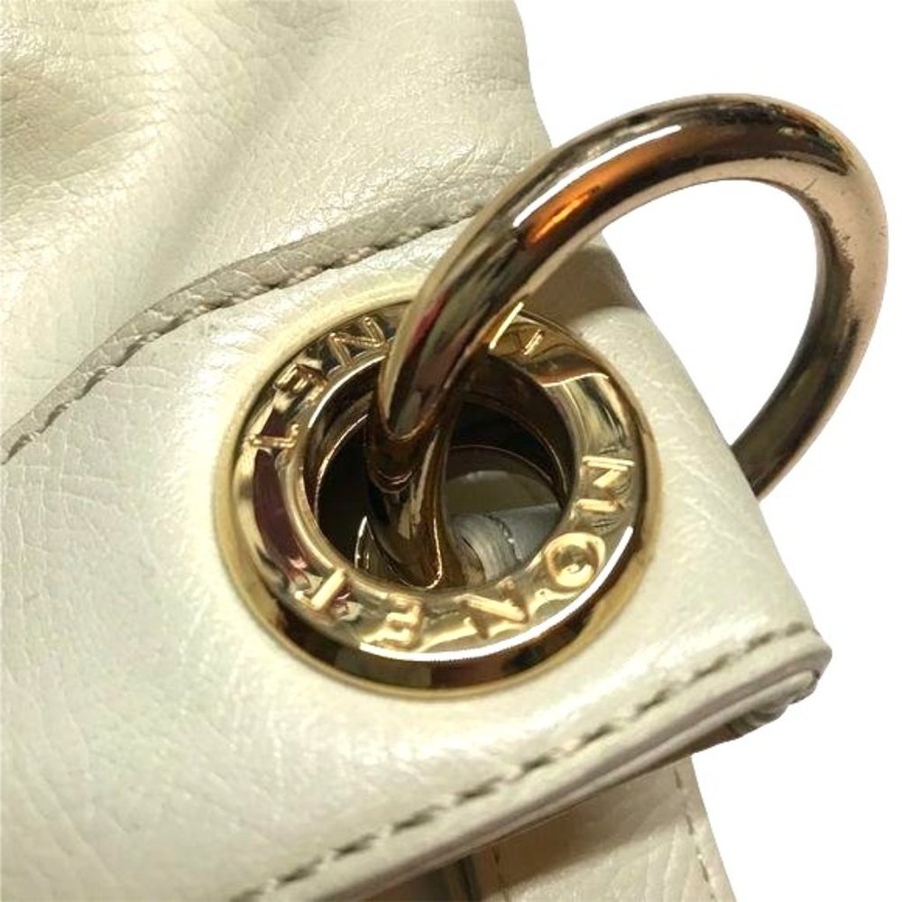 MONET Shoulder Bag Gold Hardware Cream Vegan Leather Beige Envelope Purse Size M - Picture 3 of 8